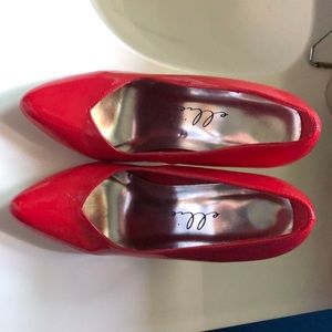 Bright red high heels